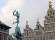 Antwerp, market place, Brabo statue and fountain Antwerp, market place, Brabo statue and fountain