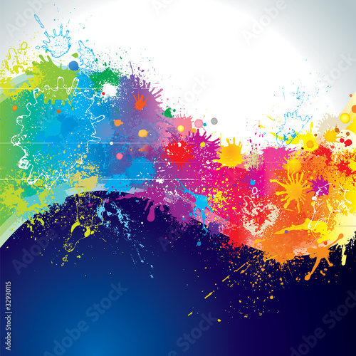 Vector: Splatter paints of wave shape. Splatter paints of wave shape.