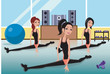 Women doing yoga Women doing yoga