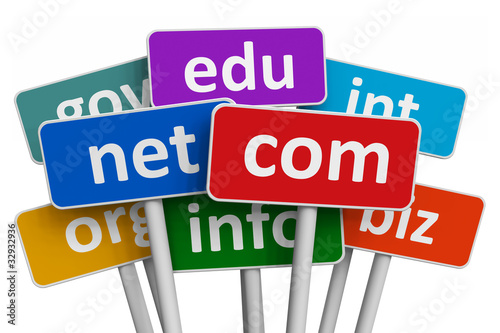 Illustration: Domain names and internet concept Domain names and internet concept