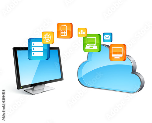 Vektor: Cloud computing Cloud computing