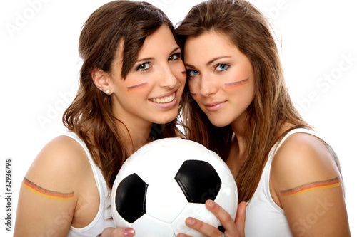 Foto: Mädchen mit Fußball Mädchen mit Fußball