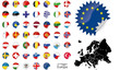 Europa Flaggen Fahnen Set Buttons Sticker Sprachen 4 Europa Flaggen Fahnen Set Buttons Sticker Sprachen 4