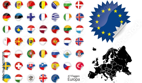 Vektor: Europa Flaggen Fahnen Set Buttons Sticker Sprachen 4 Europa Flaggen Fahnen Set Buttons Sticker Sprachen 4