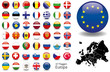 Europa Flaggen Fahnen Set Buttons Icons Sprachen 6 Europa Flaggen Fahnen Set Buttons Icons Sprachen 6