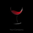 Logo glass of wine # Vector