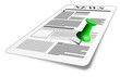 Zeitung mit Pin