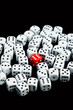 red white dice