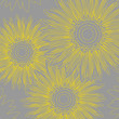 Abstract background with stylized  sunflowers