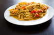 Teriyaki Kokos Pute mit Mie Nudeln Teriyaki Kokos Pute mit Mie Nudeln