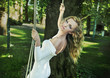 Beauty woman in garden