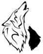 howling wolf vector illustration