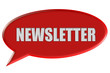Sprechblase rot NEWSLETTER