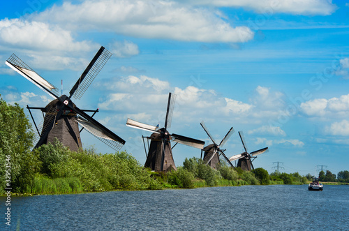 Photo: Windmill landscape at Kinderdijk The Netherlands Windmill landscape at Kinderdijk The Netherlands