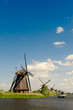 Windmill landscape at Kinderdijk The Netherlands