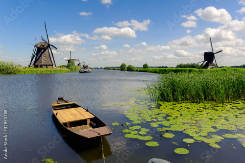 Photo: Windmill landscape at Kinderdijk The Netherlands Windmill landscape at Kinderdijk The Netherlands