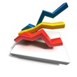 business line graph on white background