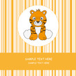 Tarjeta felicitación. Tigre