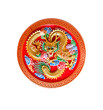 Golden dragon decorated on red wood,chinese style Golden dragon decorated on red wood,chinese style