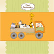 birthday card with toys