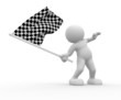 With flag on white background