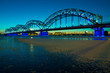Railway bridge at night Railway bridge at night