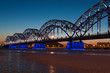 Railway bridge at night Railway bridge at night