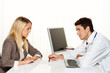 Patient and doctor talking