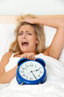 Clock with sleepless at night.