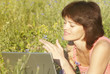 Young woman and the computer Young woman and the computer