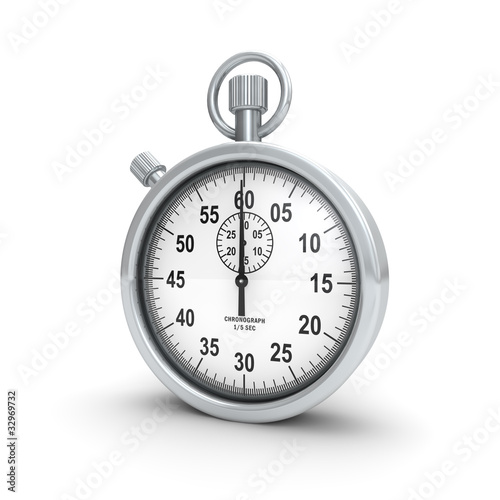 Illustration: Chrome stopwatch 3d render illustration Chrome stopwatch 3d render illustration