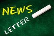 ����: newsletter on green chalkboard � Stauke #32972152