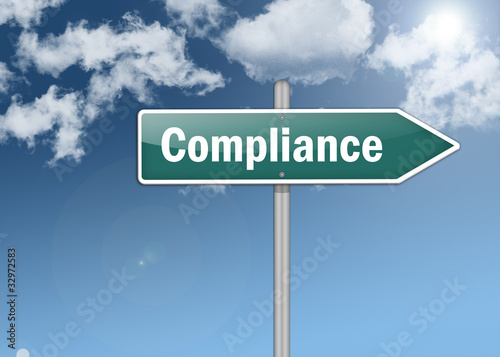 Illustration: Signpost "Compliance" Signpost "Compliance"