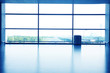 office interior with glass wall