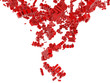 Falling red digit as a percentage