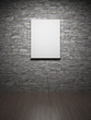 Illustration: Frame on brick wall Frame on brick wall