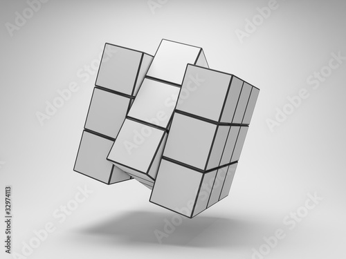 Illustration: Array puzzle from cubes Array puzzle from cubes