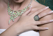 Beautiful blond woman with jewelry Beautiful blond woman with jewelry