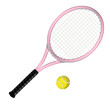 Raquette de tennis rose