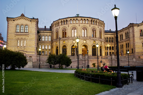 Photo: The Norwegian Parliament Building in Oslo The Norwegian Parliament Building in Oslo