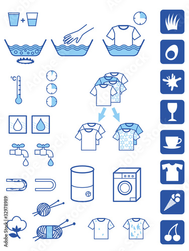 Illustration: Detergent powder symbols Detergent powder symbols