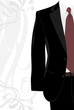 Vektor: Masculine suit on the decorative background Masculine suit on the decorative background