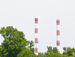 Factory chimneys pollution air