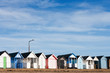 Typical English beach huts
