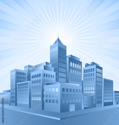 Vector: Blue City Sunrise Blue City Sunrise