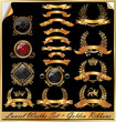 Golden Laurel Wreaths Set