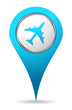 blue location airplane icon blue location airplane icon