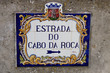 street sign made of ceramic tiles in cabo da roca