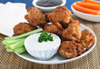 Fresh Chicken Wings with Vegetables and Sauce