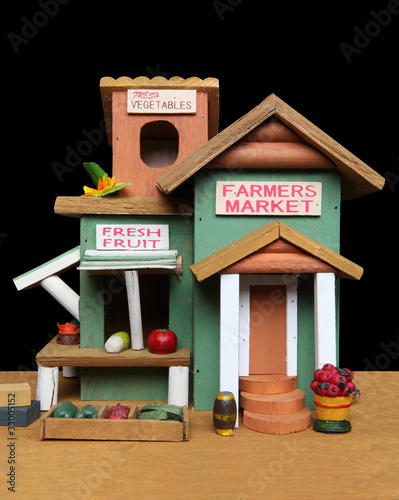 Photo: Farmers Market with Fruit and Vegetables Farmers Market with Fruit and Vegetables